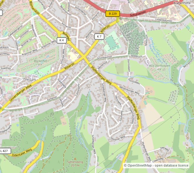 Umgebungskarte 2 Maisonettewohnung Solingen