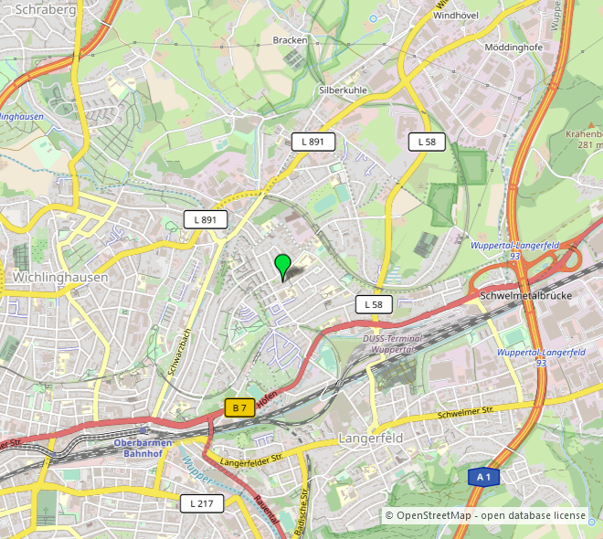 Umgebungskarte 2 Etagenwohnung Wuppertal