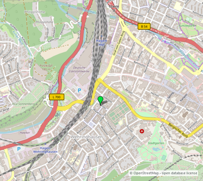 Umgebungskarte 2 Etagenwohnung Hagen