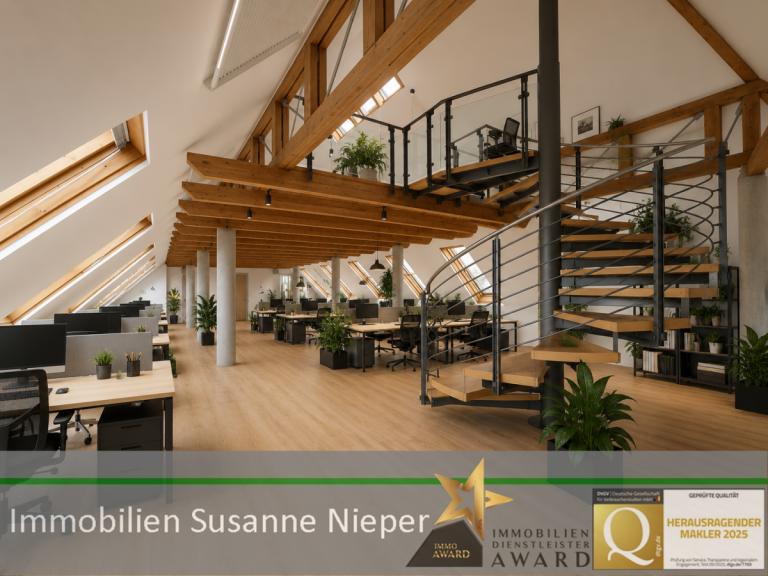 B�rofl�che - KI-generiertes Beispielfoto Wuppertal B�rofl�che F�r Unternehmen, die mehr suchen als nur Arbeitsfl�che. Exklusives Loftb�ro mit Blick auf Wupper und Schwebebahn