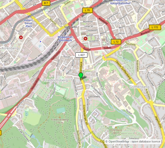 Umgebungskarte 2 Dachgeschosswohnung Wuppertal