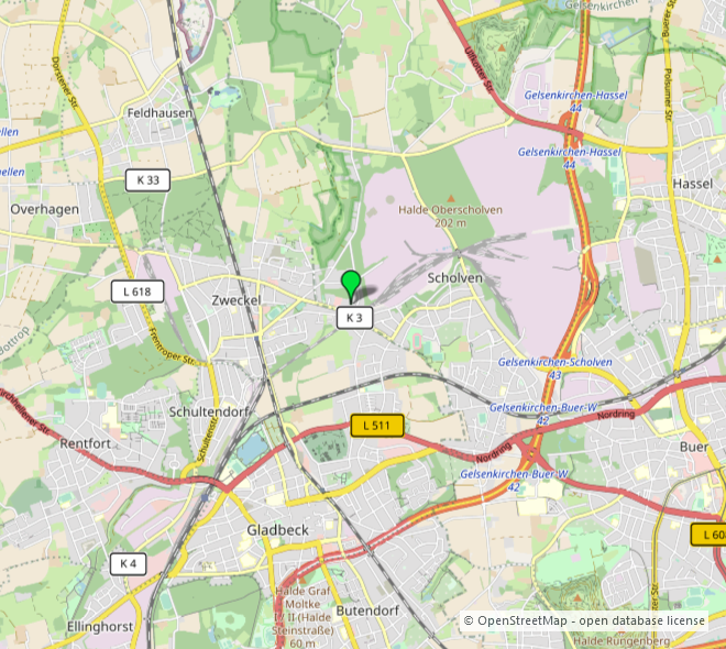 Umgebungskarte 2 Souterrainwohnung Gelsenkirchen