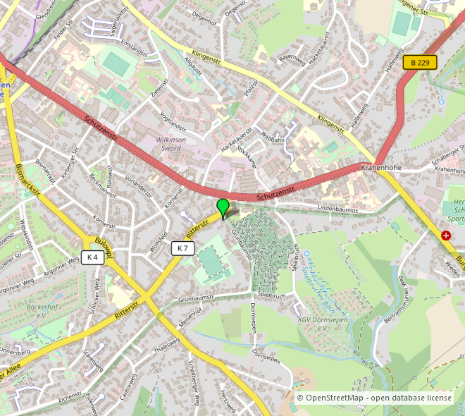 Umgebungskarte 2 Dachgeschosswohnung Solingen
