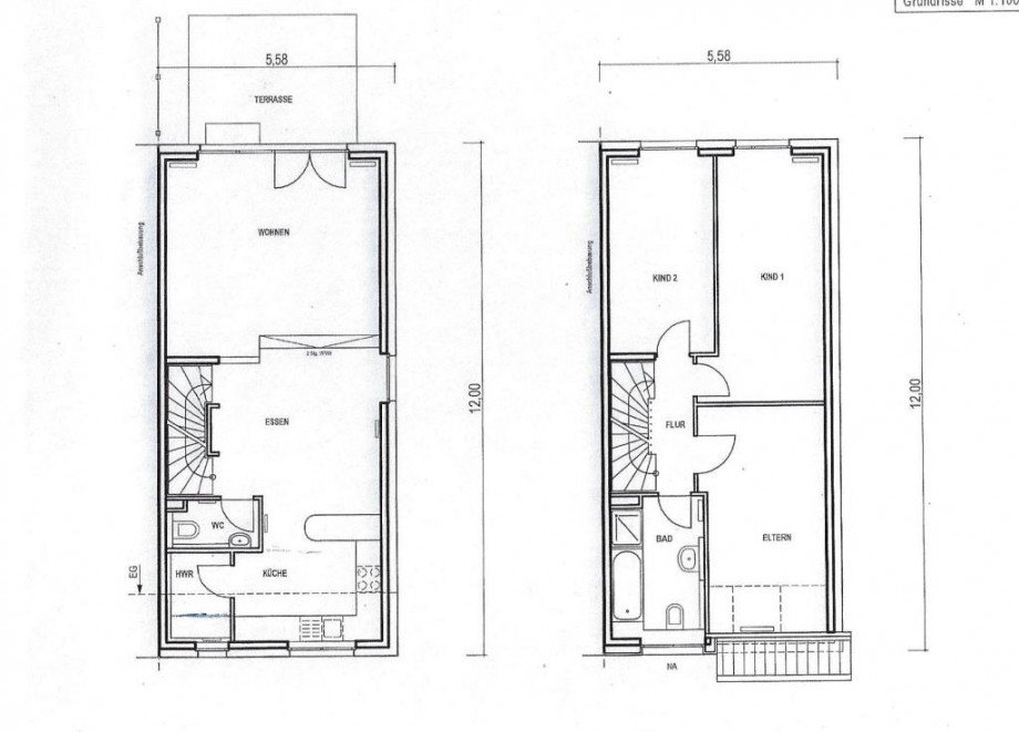 Grundriss Doppelhaush�lfte Solingen