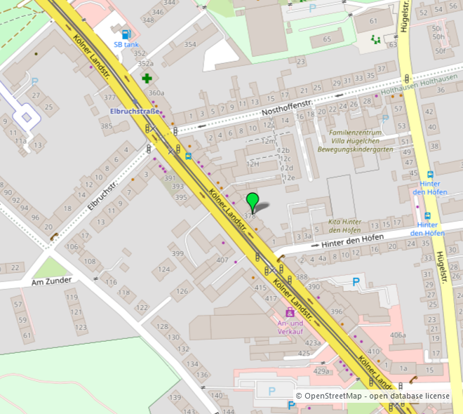 Umgebungskarte Dachgeschosswohnung D�sseldorf
