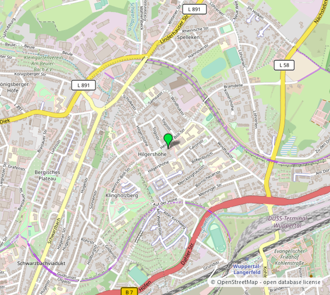 Umgebungskarte 2 Etagenwohnung Wuppertal