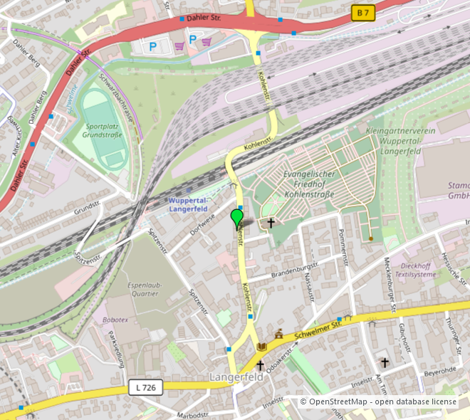 Umgebungskarte 2 Wohnung Wuppertal