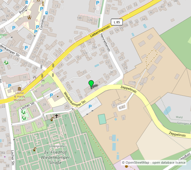 Umgebungskarte 1 Erdgeschosswohnung Solingen