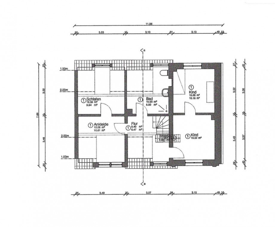 Grundriss 1.Obergeschoss Einfamilienhaus Solingen
