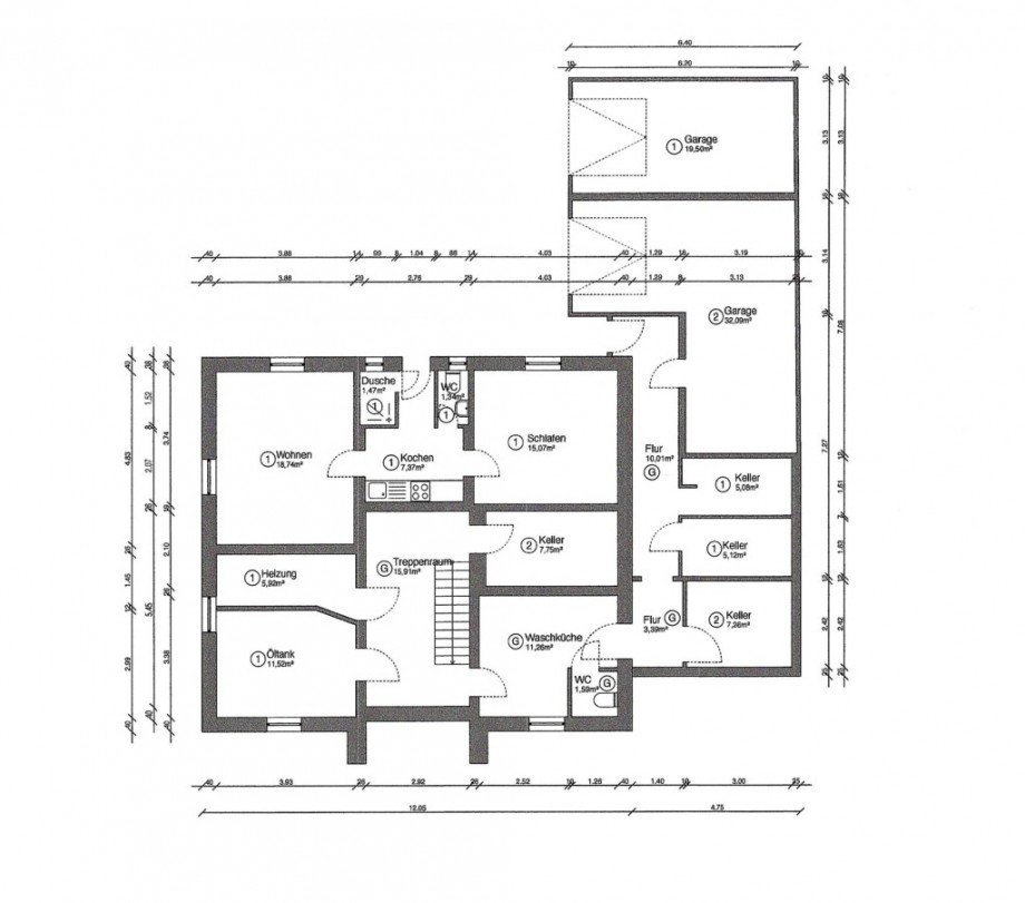 Kellergeschoss Mehrfamilienhaus Solingen