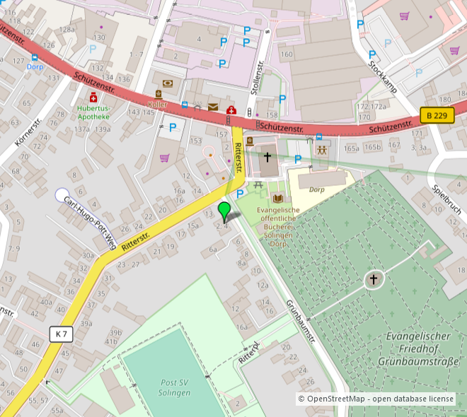 Umgebungskarte 1 Dachgeschosswohnung Solingen