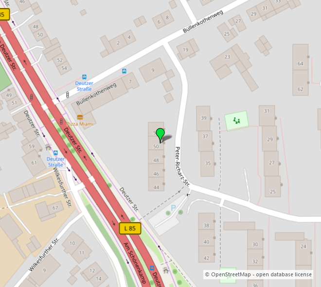 Umgebungskarte 1 Dachgeschosswohnung D�sseldorf