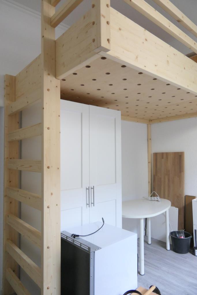 eingebautes Bett Erdgeschosswohnung Wuppertal