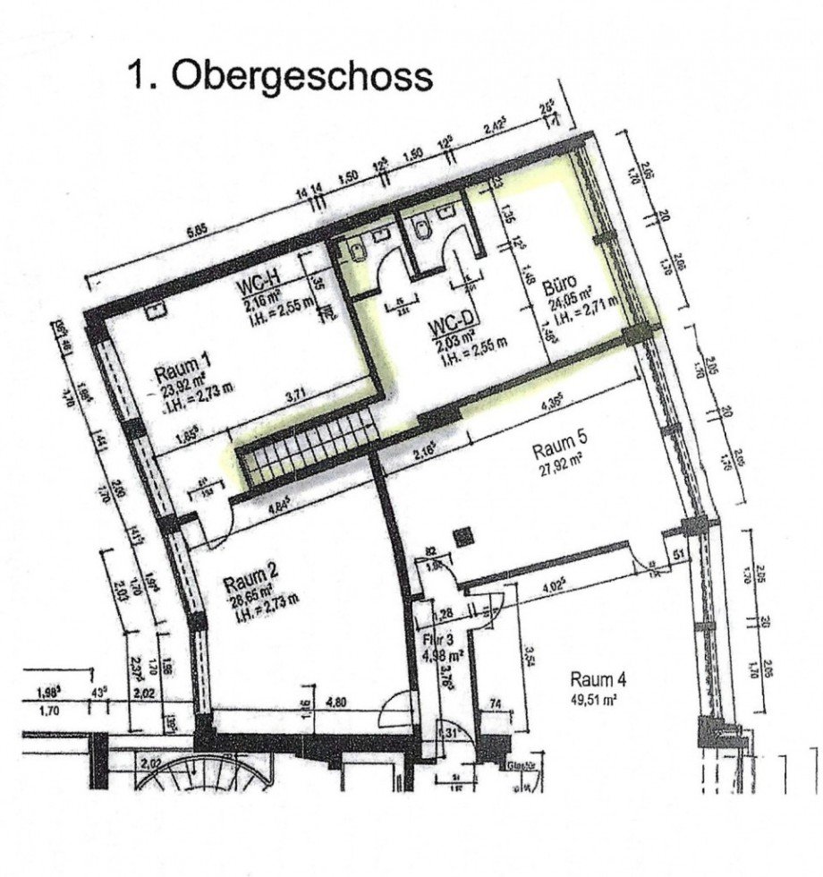 Grundriss OG B�rohaus Wuppertal
