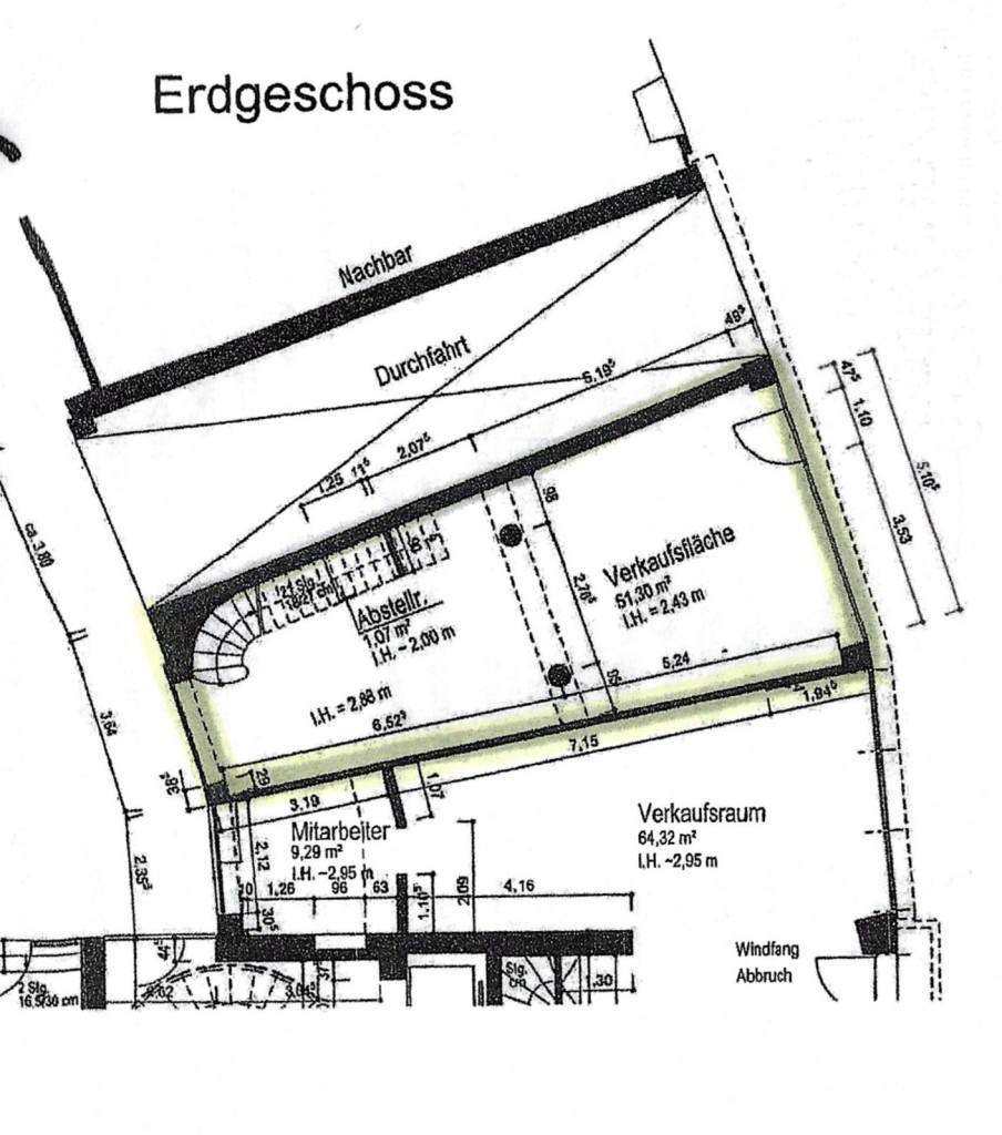 Grundriss EG B�rohaus Wuppertal