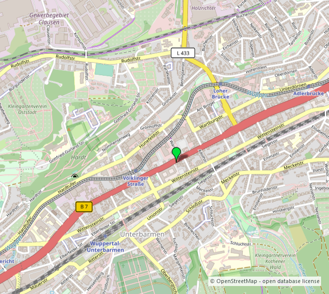 Umgebungskarte 2 Etagenwohnung Wuppertal