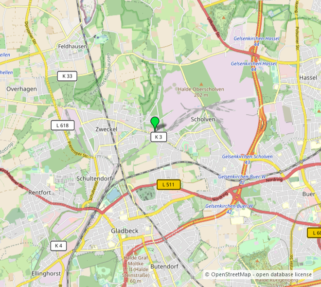 Umgebungskarte 2 Etagenwohnung Gelsenkirchen