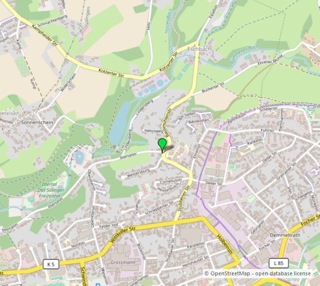 Umgebungskarte 2 Etagenwohnung Solingen