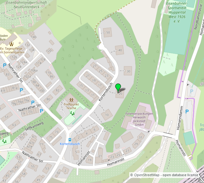 Umgebungskarte 1 Etagenwohnung Wuppertal